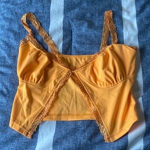 Orange exposed front tank